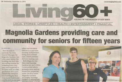 Magnolia Gardens 15 Years of Providing Care