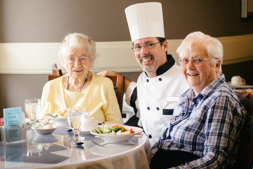 retirement community chef and residents
