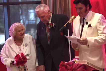 Senior Couple renewing wedding vows