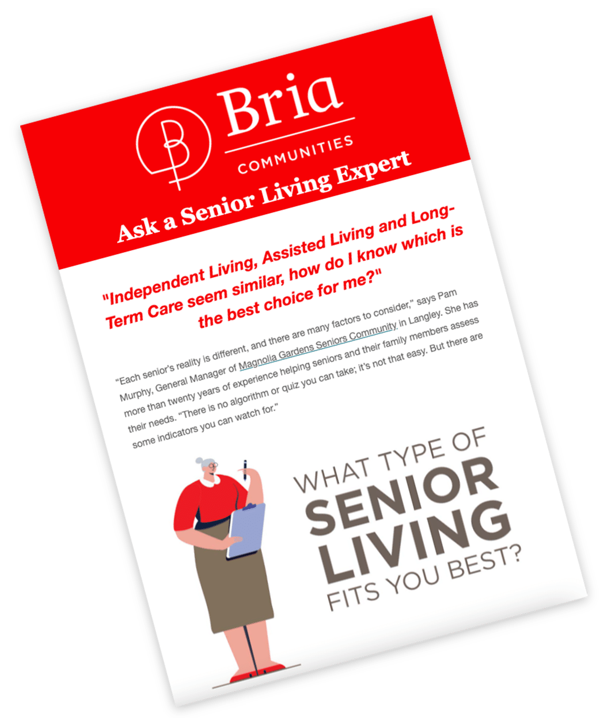Ask a Senior Living Expert Newsletter