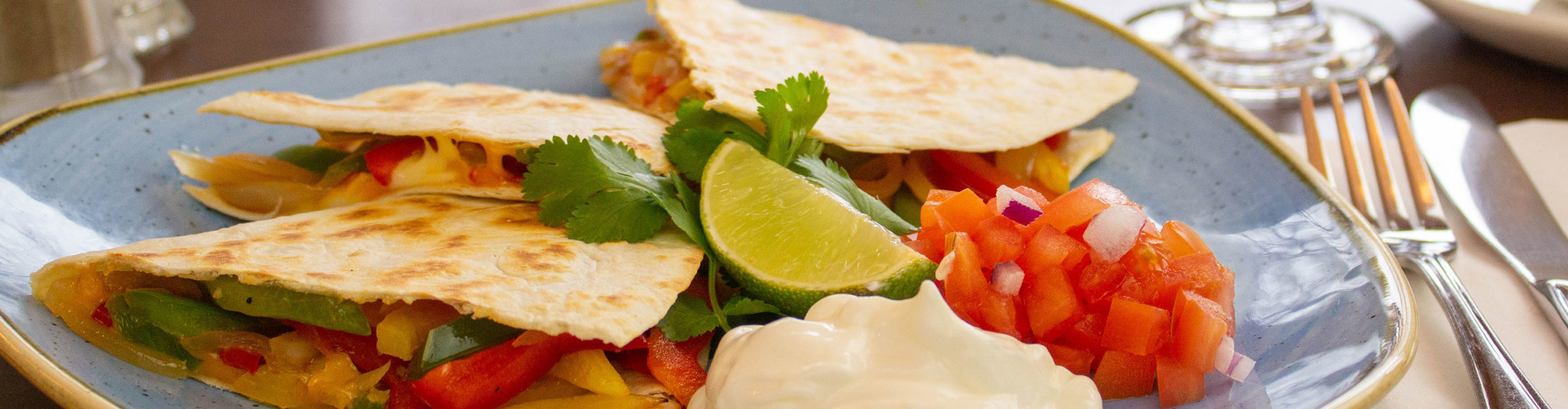 Grilled Veggie Quesadilla with Homemade Salsa