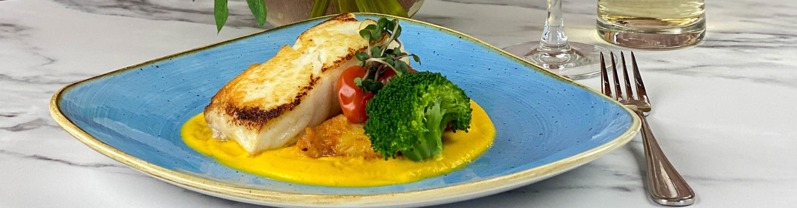 Halibut with Carrot Butter Sauce