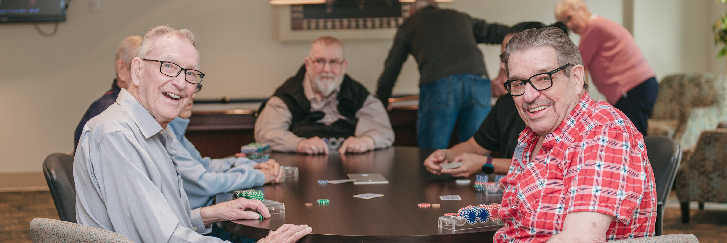 Senior Men Playing Poker