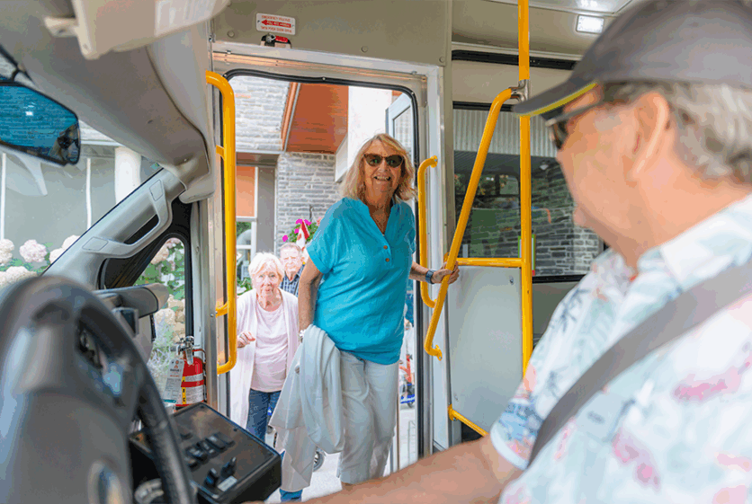 The Wexford residents boarding the bus