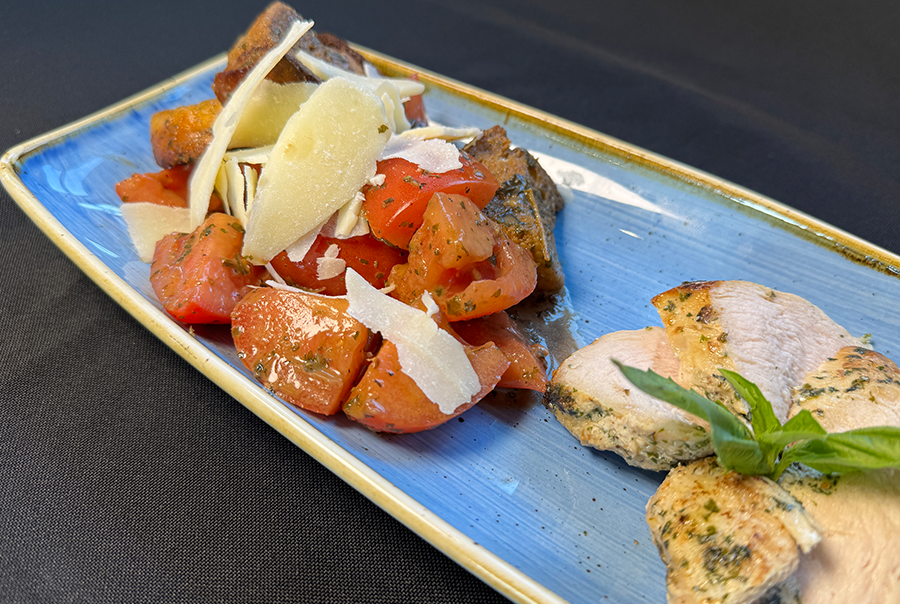 Homemade panzanella salad