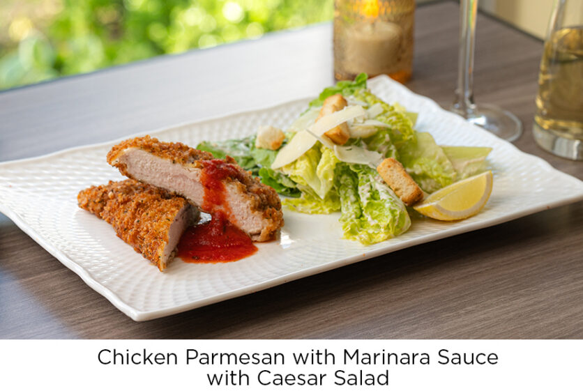 Sunridge Gardens Retirement Home Chicken Parmasean Dinner