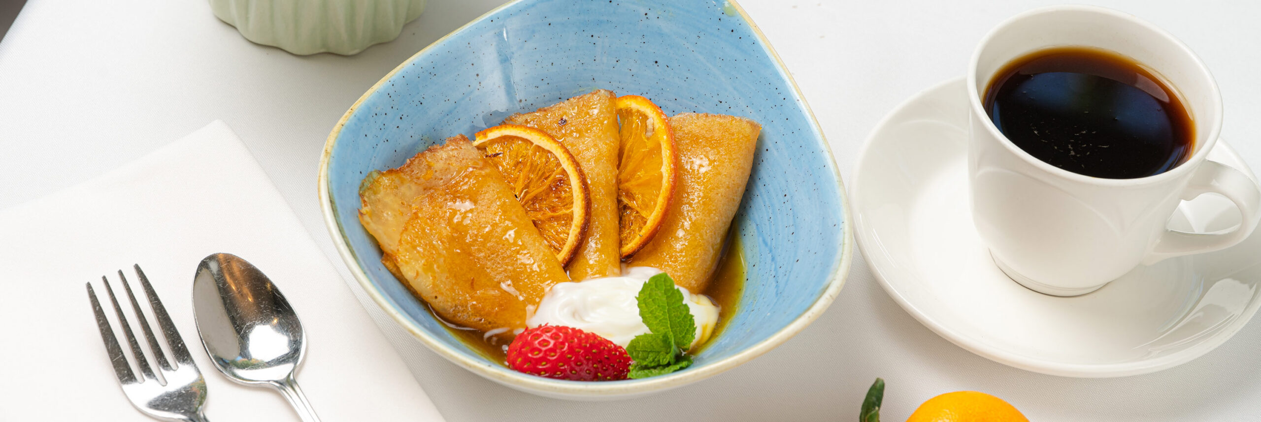 The Wexford Seniors Living Menu Crepe Suzette with Coffee