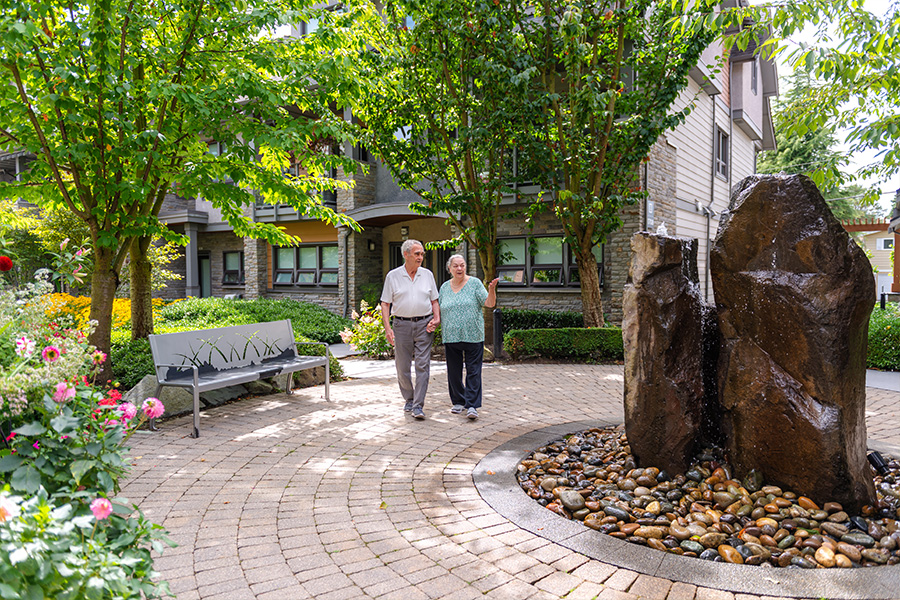 The Wexford Retirement Community Senior Couple Walking